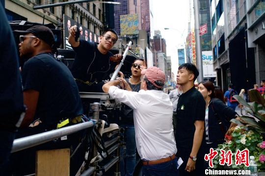 《唐人街探案2》在美国纽约拍摄情景。受访者提供