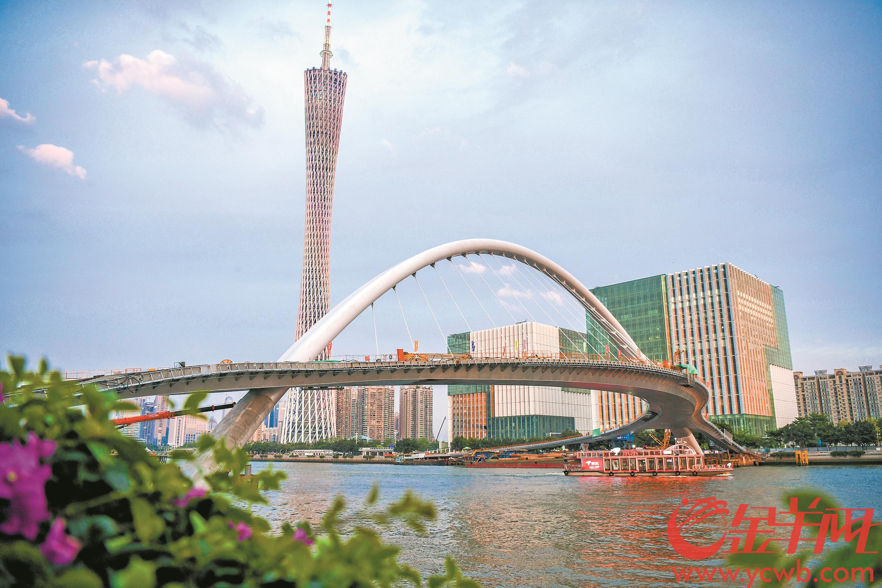 广州塔珠江人行桥图片