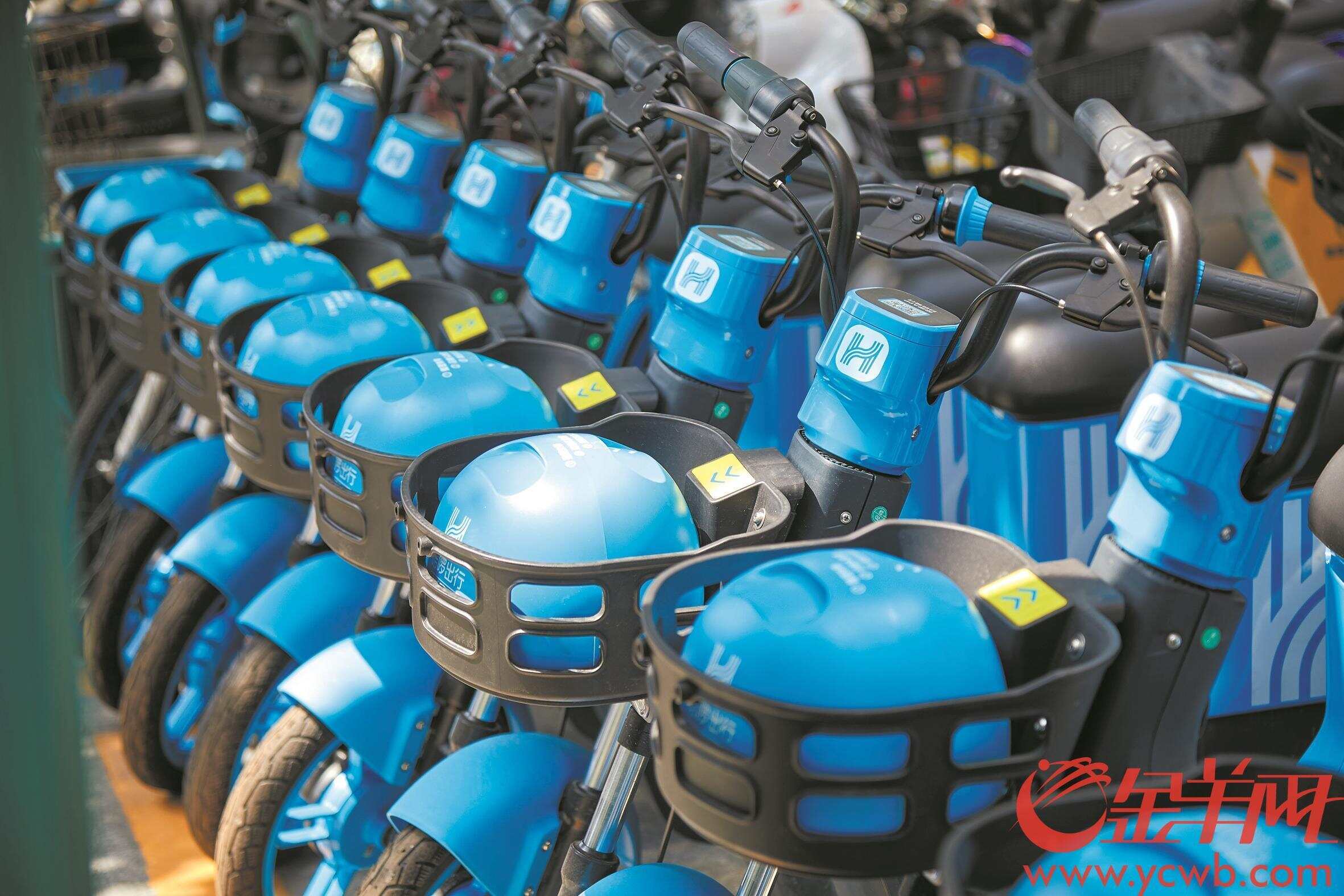 佛山共享电动车配备安全头盔
